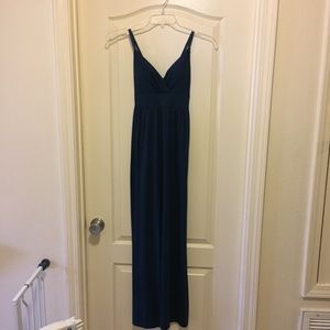 Navy Blue casual Maxi Dress
